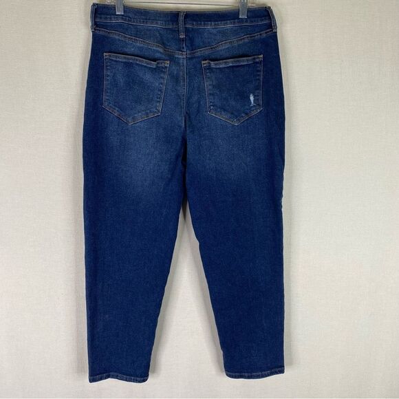 Sonoma Jeans Women’s Blue 12R Distressed Mom Straight Leg High Waist Tapered - Picture 5 of 9